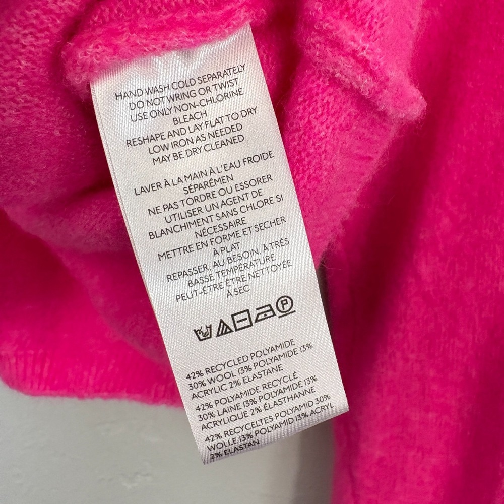 Anthropologie Pilcro Wool Blend Cardigan Sweater Women Size Medium Hot Pink - Picture 8 of 13